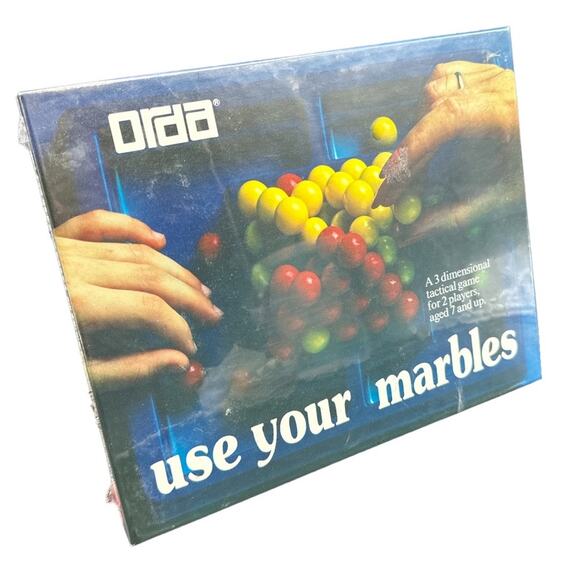 NIB Orda Use Your Marbles Puzzle Board Game - strategy for two players. HTF - Picture 1 of 5